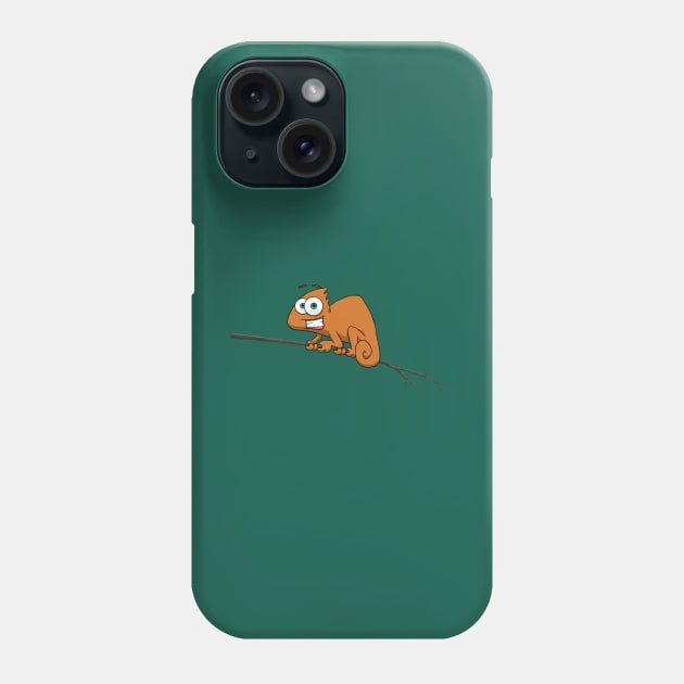 Orange chameleon Phone Case by SuRReal3D