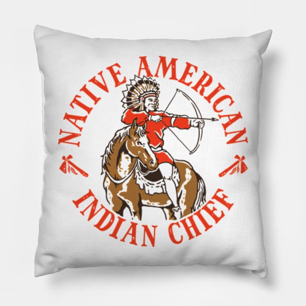 native american chief Pillow by myvintagespace