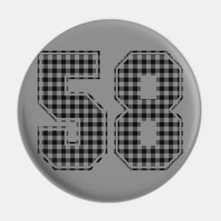 Plaid Number - 58 - Dark Pin