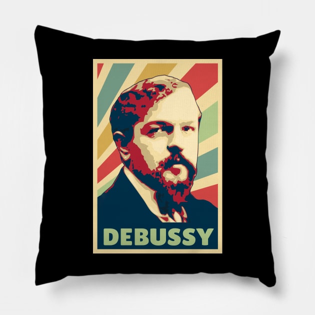 Claude Debussy Pillow by Nerd_art