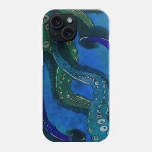 Reaching out across the seas (with text) Phone Case