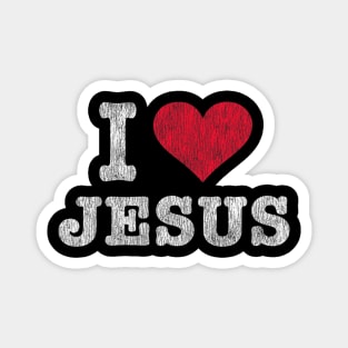 Vintage I Love Jesus Magnet