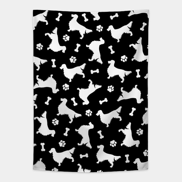 Gordon Setter Silhouette Pattern Tapestry by sifis