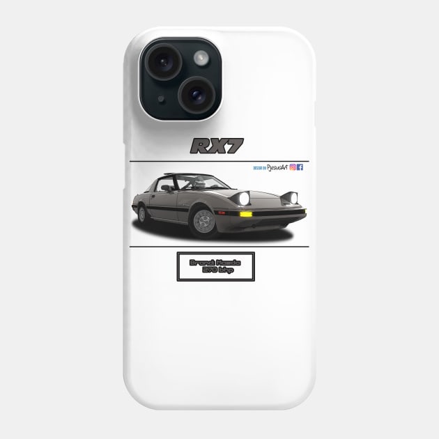 Mazda RX7 FB Silver Metallic Phone Case by PjesusArt