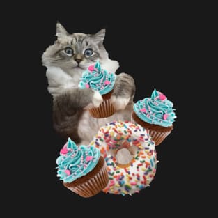 Donut Cupcake Cat T-Shirt