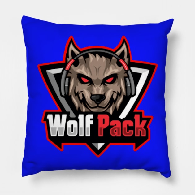 Angry Wolf Face Pillow by galangdwisaputra