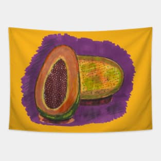 Papaya Fruit Tapestry