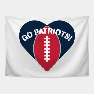 Heart Shaped New England Patriots Tapestry