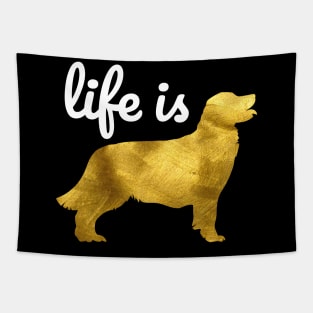 Golden Retriever Dog Gift Shirt Life Is Golden Tapestry