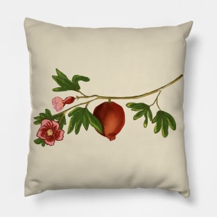 Pomegranate twig and fruit Pillow