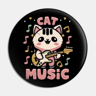 cat music,retro style Pin