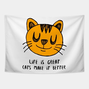 Cats make our lives enjoyable Tapestry