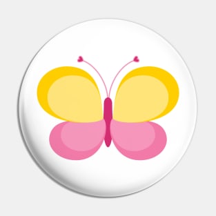 Cute Yellow and Pink Butterfly Pin