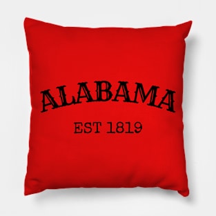 Alabama Statehood Date - Vintage December 1819 Design Pillow