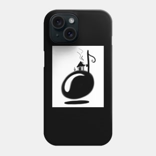 Man living on top of a music note Phone Case