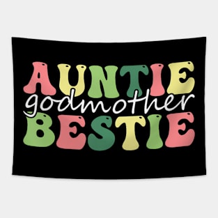 Auntie Godmother Bestie Funny Aunt God Mother Bestie Legend Tapestry