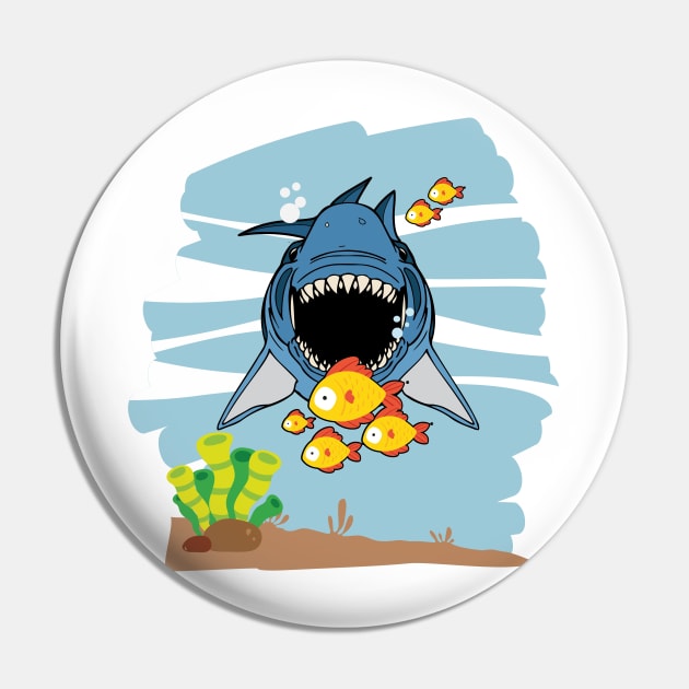 Shark For Boys Gifts Pin by macshoptee