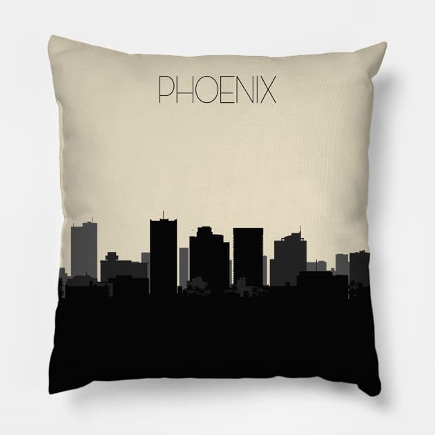 Phoenix Skyline Pillow by inspirowl