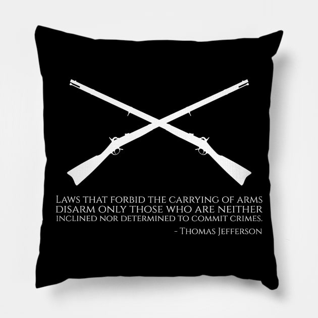 Founding Father Thomas Jefferson Quote - American History Pillow by Styr Designs