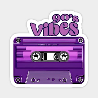 Retro Purple Music Tape Magnet