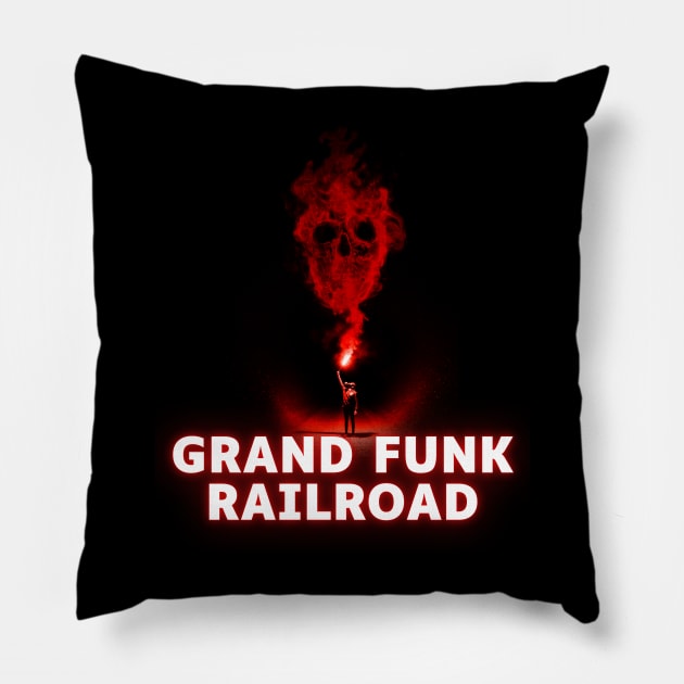 grand funk railroad red smoke Pillow by pesidsg