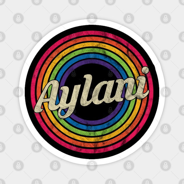 Aylani - Retro Rainbow Faded-Style Magnet by MaydenArt