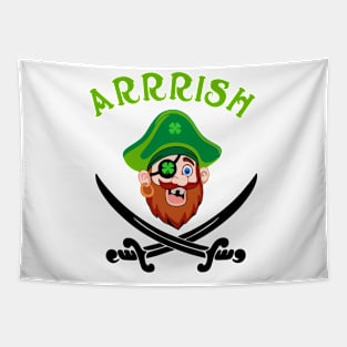 Arrish Irish Pirate  Leprechaun St Patricks Day Tapestry