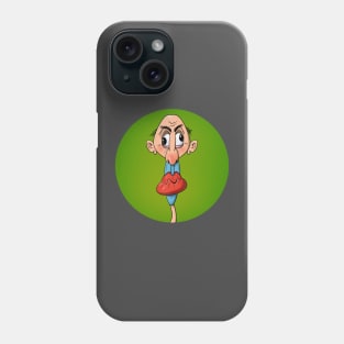 Man with long face - caricature Phone Case