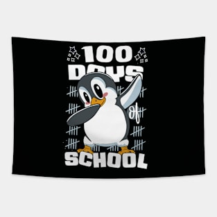 100 Days of school featuring a Dabbing Penguin #3 Tapestry