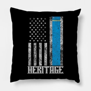 Aruba Hispanic Heritage destressed flag Pillow