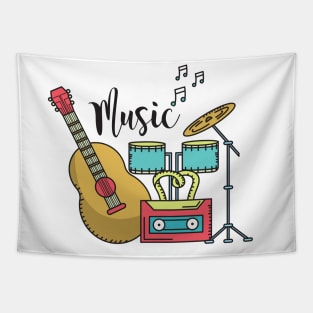 Art musique vintage Tapestry