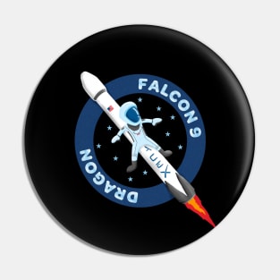 Falcon 9 Dragon Kids Spacex Nasa Pin