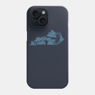 Kentucky Distressed Fly Fishing State Map Phone Case