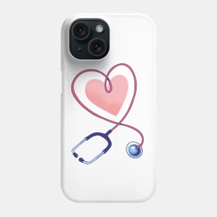 stethoscope love for doctors and nurses Phone Case