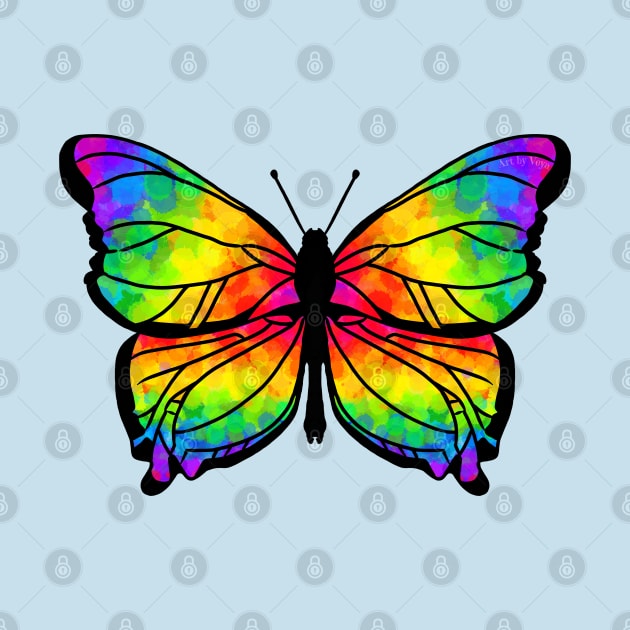 Rainbow butterfly by Art by Veya