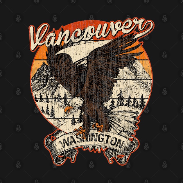 Vancouver Washington Bald Eagle Retro Vintage Aesthetic by aavejudo