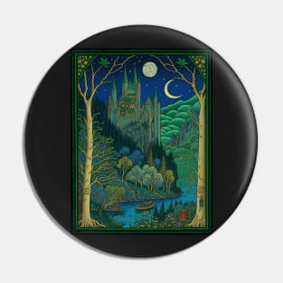 Two Moon Over Castle Pin