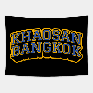 Khaosan Road Bangkok - Backpacker's Paradise College Shirt Style Tapestry