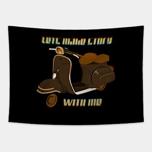 Old Scooter Brown Tapestry