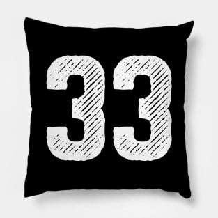 Rough Number 33 Pillow