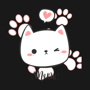 Show some love to your cat with a good meow face T-Shirt