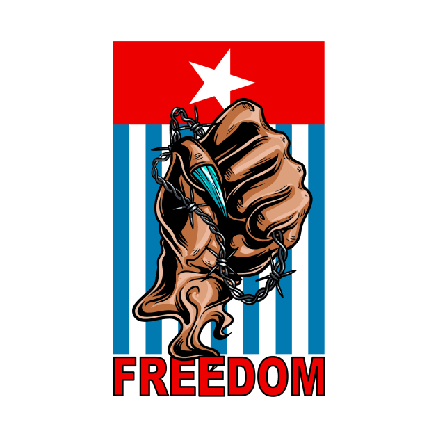 Freedom West Papua Morning Star Flag by pickledpossums