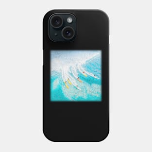 Surfing save the ocean Phone Case