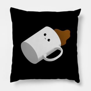 Spilt Coffee Cup (Sad) Pillow