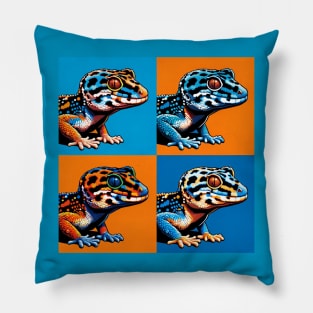 Tokay Gecko Pop Art - Cool Lizard Pillow