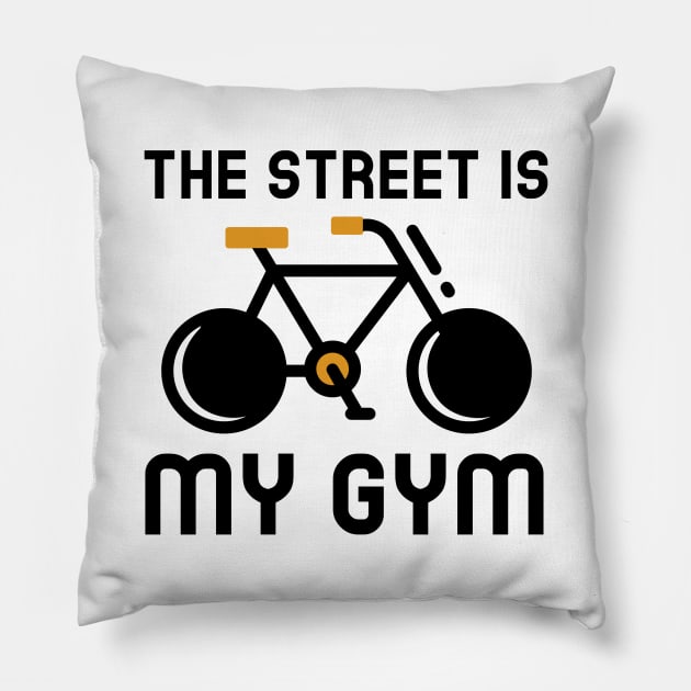 Street Is My Gym - Cycling Pillow by Jitesh Kundra