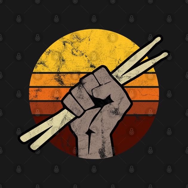 Retro Drummer Drumsticks by Rayrock76