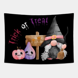 Trick or Treat Halloween! Cute Gnomes Halloween Pumpkin Spooky Season Autumn Vibes Halloween Thanksgiving Tapestry