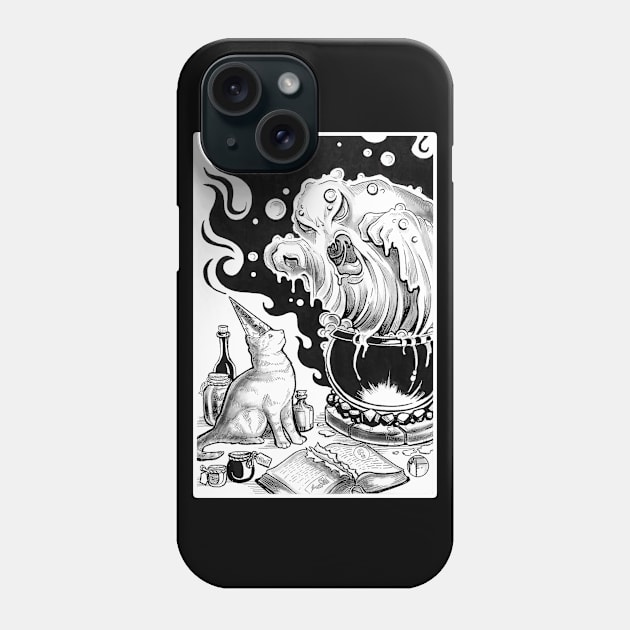 Cat Wizard Phone Case by Nat Ewert Art