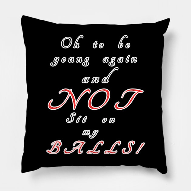 Oh to be young Pillow by JCS Lair
